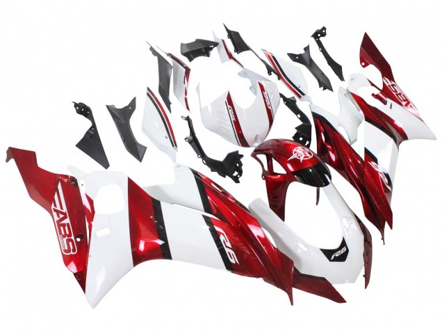 Yamaha YZF 600 R6 Motorrad Verkleidung 2017-2023 - Weiss Rot Schwarz