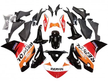 Honda CBR250RR Motorrad Verkleidung 2011-2015 - Orange Weiss Rot Schwarz Glanzendes HRC Repsol