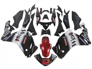 Honda CBR250RR Motorrad Verkleidung 2011-2015 - Glanzendes Schwarz Weiss West Rot HRC 62