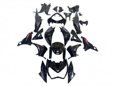 Kawasaki Z800 Motorrad Verkleidung 2013-2018 - Glanzendes Schwarz Rot