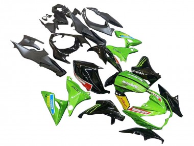 Kawasaki Z800 Motorrad Verkleidung 2013-2018 - Grun Glanzendes Schwarz Rot Gelb