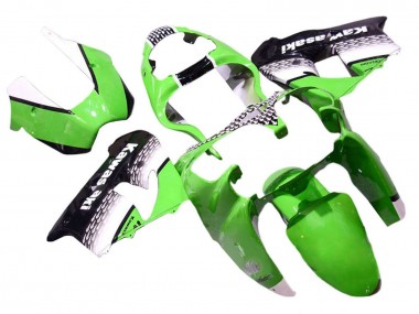 Kawasaki ZX9R Motorrad Verkleidung 2000-2001 - Grun Weiss Schwarz