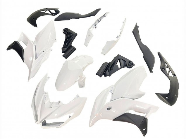 Kawasaki Versys 650 Motorrad Verkleidung 2015-2021 - Weiss Matt Schwarz