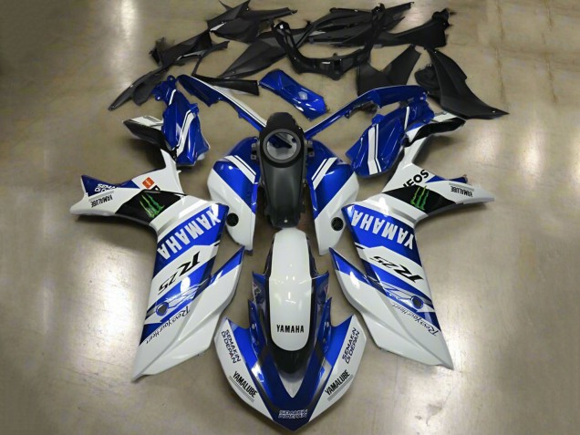Yamaha YZF R3/R25 Motorrad Verkleidung 2015-2018 - Weiss Blau Yamalube ENEOS Monster