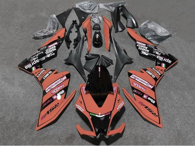 Aprilia RSV4 1000 Motorrad Verkleidung 2009-2015 - Orange Schwarz