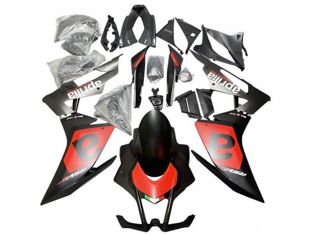 Aprilia RSV4 1000 Motorrad Verkleidung 2016-2020 - Matt Schwarz Rot Weiss