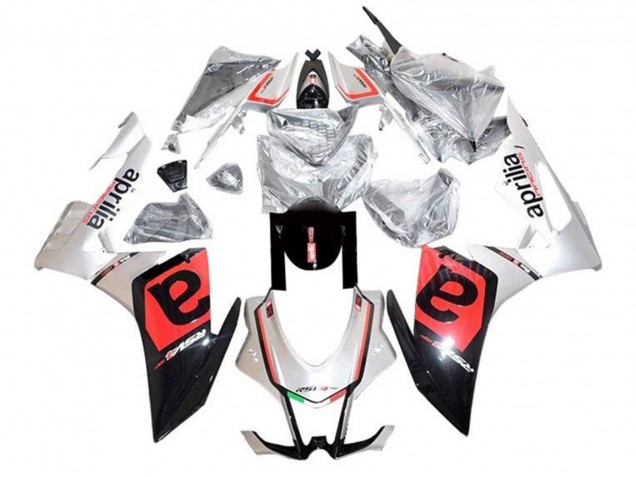 Aprilia RSV4 1000 Motorrad Verkleidung 2016-2020 - Silber Schwarz Rot