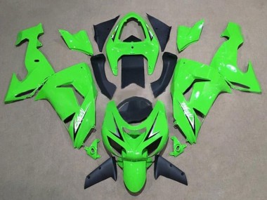 Kawasaki ZX10R Motorrad Verkleidung 2006-2007 - Grun Weiss Schwarz