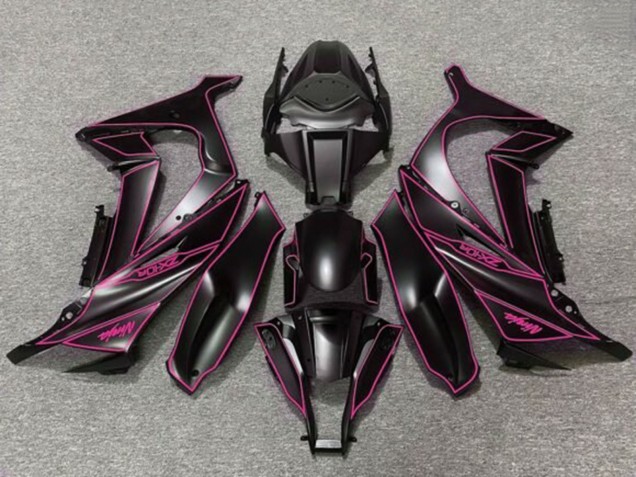 Kawasaki ZX10R Motorrad Verkleidung 2011-2015 - Matt Schwarz Lila