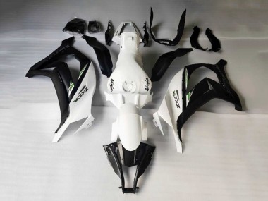 Kawasaki ZX10R Motorrad Verkleidung 2016-2020 - Weiss Schwarz Grun Streifen
