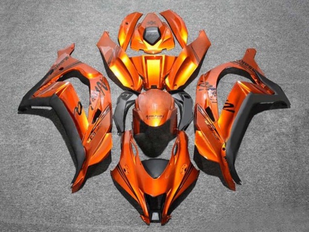 Kawasaki ZX10R Motorrad Verkleidung 2016-2020 - Orange Schwarz