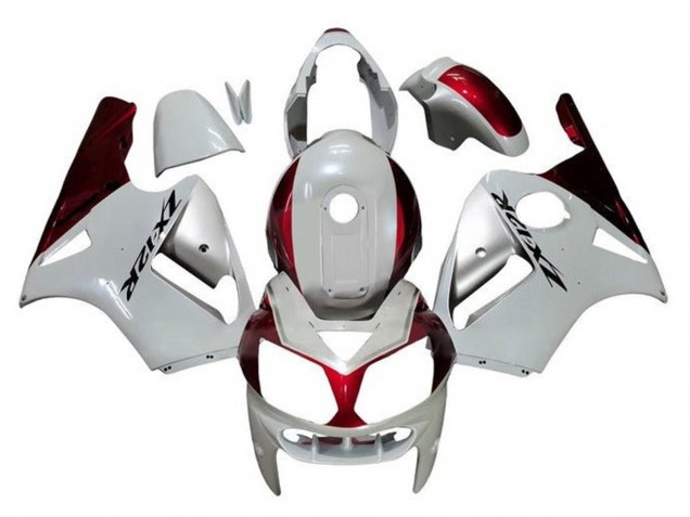 Kawasaki ZX12R Motorrad Verkleidung 2000-2001 - Weiss Silber Rot Schwarz