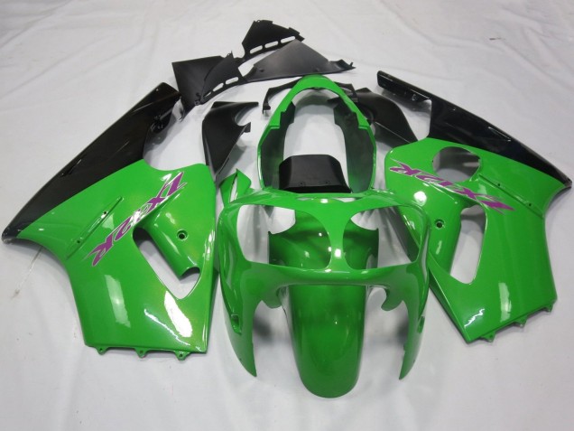 Kawasaki ZX12R Motorrad Verkleidung 2000-2001 - Grun Schwarz Lila