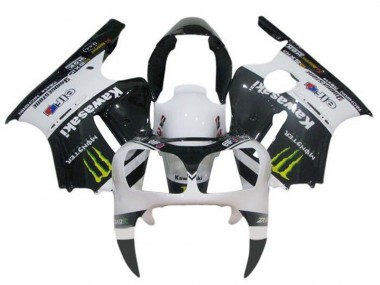 Kawasaki ZX12R Motorrad Verkleidung 2002-2006 - Weiss Schwarz Gelb Monster