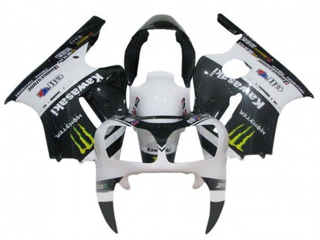 Kawasaki ZX12R Motorrad Verkleidung 2002-2006 - Weiss Schwarz Gelb Monster