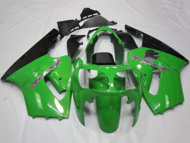 Kawasaki ZX12R Motorrad Verkleidung 2002-2006 - Grun Schwarz Lila