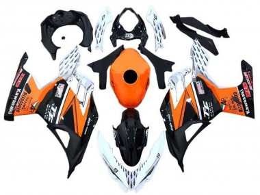 Kawasaki Ninja 400 Motorrad Verkleidung 2018-2024 - Orange Weiss Schwarz