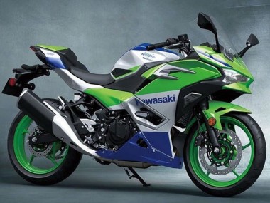 Kawasaki Ninja 500 EX500R Motorrad Verkleidung 2024-2025 - Silber Grun Blau