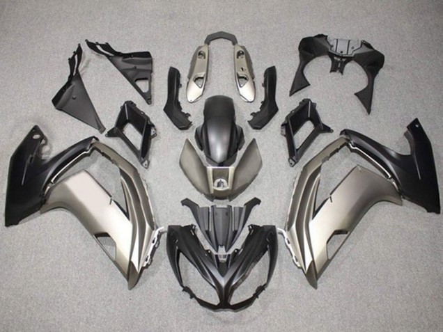 Kawasaki Ninja 650 EX650 Motorrad Verkleidung 2012-2016 - Silber Matt Schwarz