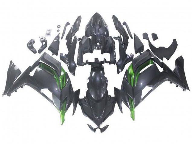 Kawasaki Ninja 650 EX650 Motorrad Verkleidung 2020-2024 - Kunst Carbonfaser Grun