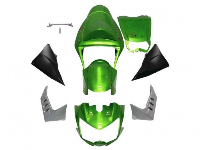 Kawasaki Z1000 Motorrad Verkleidung 2003-2006 - Grun Matt Schwarz