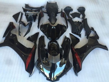 Yamaha YZF R1 Motorrad Verkleidung 2015-2019 - Glanzendes Schwarz Rot