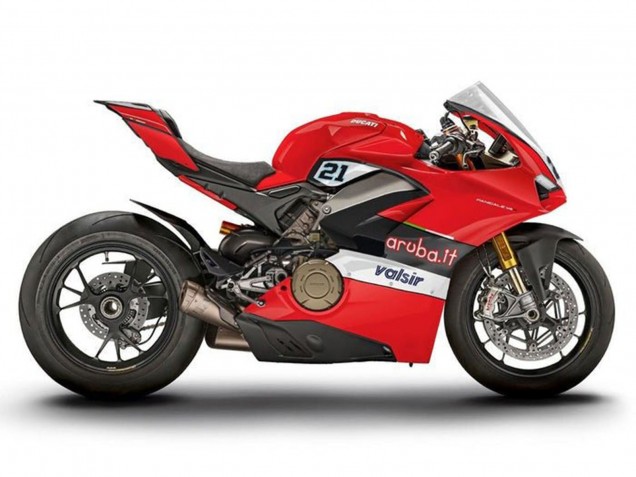Ducati Panigale V4 V4S Motorrad Verkleidung 2018-2019 - Rot Schwarz Weiss Valsir
