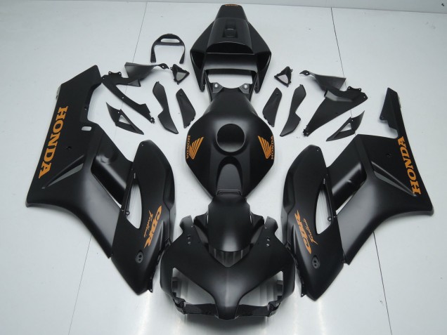 Honda CBR1000RR Motorrad Verkleidung 2004-2005 - Matt Schwarz Orange Aufkleber