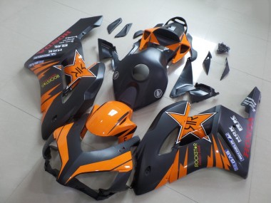 Honda CBR1000RR Motorrad Verkleidung 2004-2005 - Orange Matt Schwarz RockStar