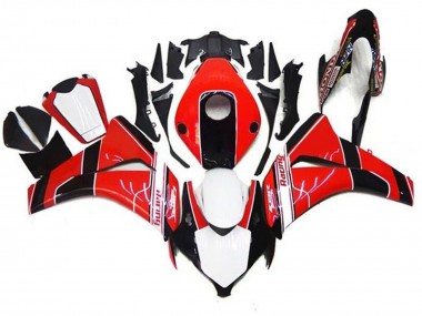 Honda CBR1000RR Motorrad Verkleidung 2008-2011 - Rot Weiss Glanzendes Schwarz Streifen