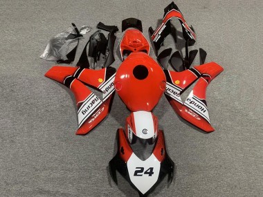 Honda CBR1000RR Motorrad Verkleidung 2008-2011 - Rot Weiss Glanzendes Schwarz 24