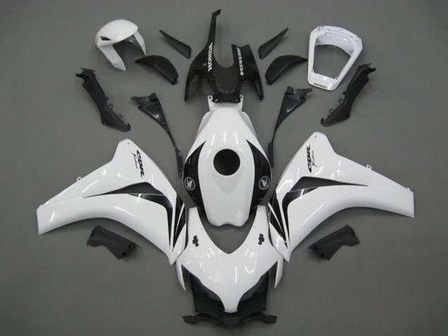Honda CBR1000RR Motorrad Verkleidung 2008-2011 - Weiss Glanzendes Schwarz