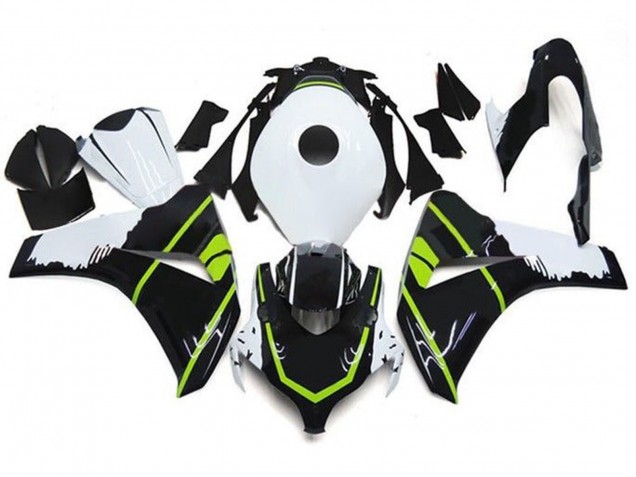 Honda CBR1000RR Motorrad Verkleidung 2008-2011 - Weiss Grun Glanzendes Schwarz