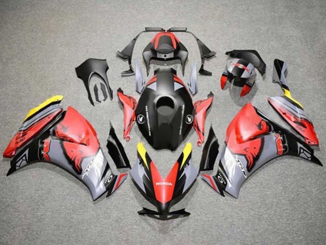 Honda CBR1000RR Motorrad Verkleidung 2012-2016 - Rot Gelb Grau Matt Schwarz Red Bull