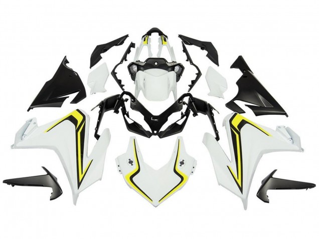 Honda CBR500R Motorrad Verkleidung 2019-2021 - Weiss Gelb Schwarz
