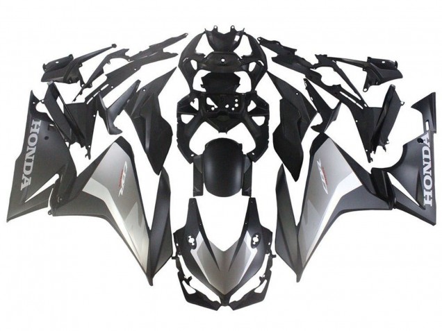Honda CBR500R Abs Motorrad Verkleidungen 2022-2023 - Silber Grau Matt Schwarz