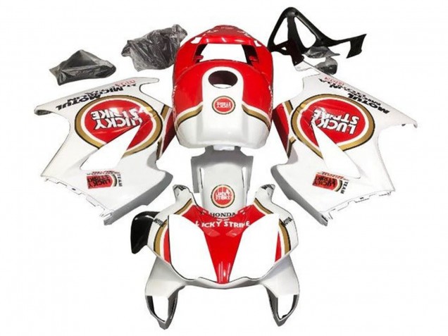Honda VFR 800 Motorrad Verkleidung 2002-2013 - Weiss Rot Lucky Strike