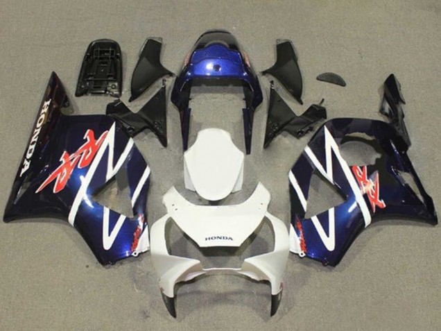 Honda CBR900RR 954 Motorrad Verkleidung 2002-2003 - Blau Weiss Glanzendes Schwarz