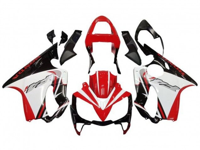Honda CBR600 F4i Motorrad Verkleidung 2001-2003 - Weiss Rot Glanzendes Schwarz