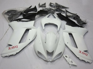 Kawasaki ZX6R Motorrad Verkleidung 2007-2008 - Matt Weiss Rot