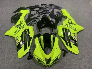 Kawasaki ZX6R Motorrad Verkleidung 2007-2008 - Neon Gelb Schwarz Icon