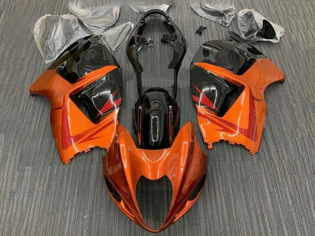 Suzuki GSXR 1300 Hayabusa Motorrad Verkleidung 1996-2007 - Orange Schwarz Rot