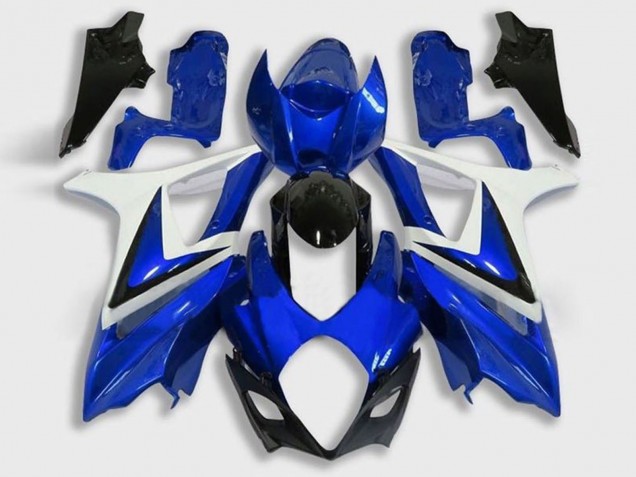 Suzuki GSXR 1000 Motorrad Verkleidung 2005-2006 - Weiss Blau Schwarz