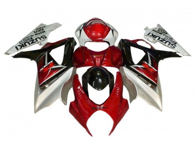 Suzuki GSXR 1000 Motorrad Verkleidung 2005-2006 - Silber Rot Schwarz