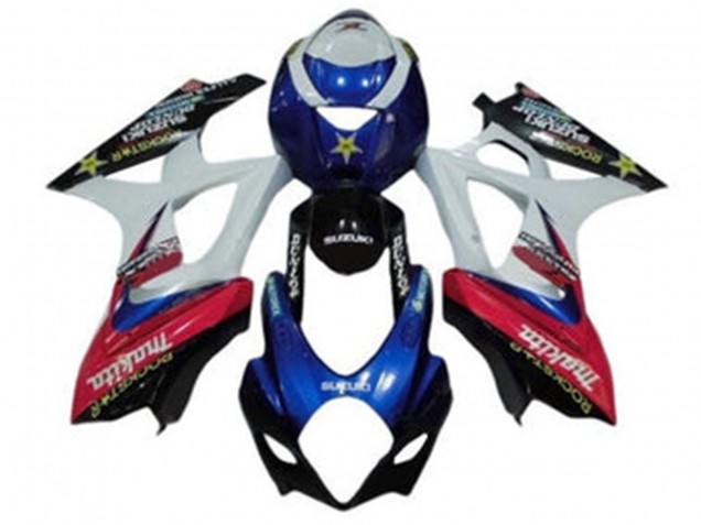 Suzuki GSXR 1000 Motorrad Verkleidung 2007-2008 - Weiss Blau Rot Schwarz Makita
