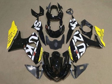 Suzuki GSXR 1000 Motorrad Verkleidung 2009-2016 - Schwarz Weiss Gelb