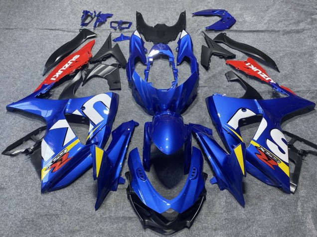 Suzuki GSXR 1000 Motorrad Verkleidung 2009-2016 - Blau Rot Weiss Gelb