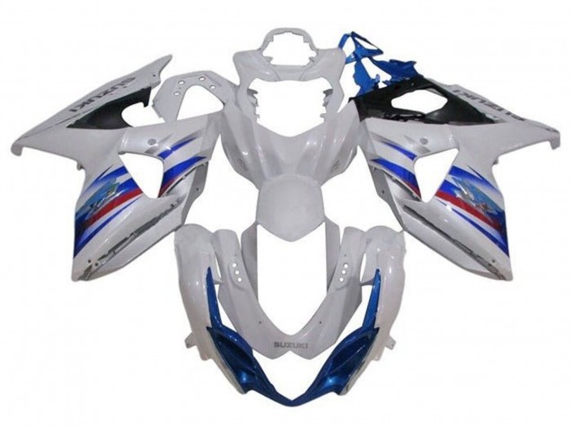 Suzuki GSXR 1000 Motorrad Verkleidung 2009-2016 - Weiss Blau Rot Schwarz