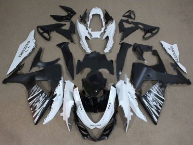 Suzuki GSXR 1000 Motorrad Verkleidung 2009-2016 - Weiss Schwarz Silber Checker