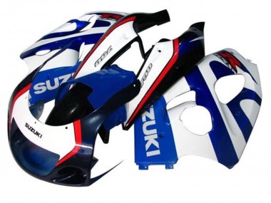 Suzuki GSXR 600 / GSXR 750 Motorrad Verkleidung 1996-2000 - Blau Weiss Dunkel Blau Rot